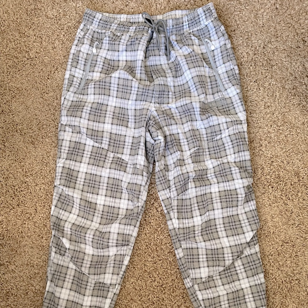 Plaid print joggers